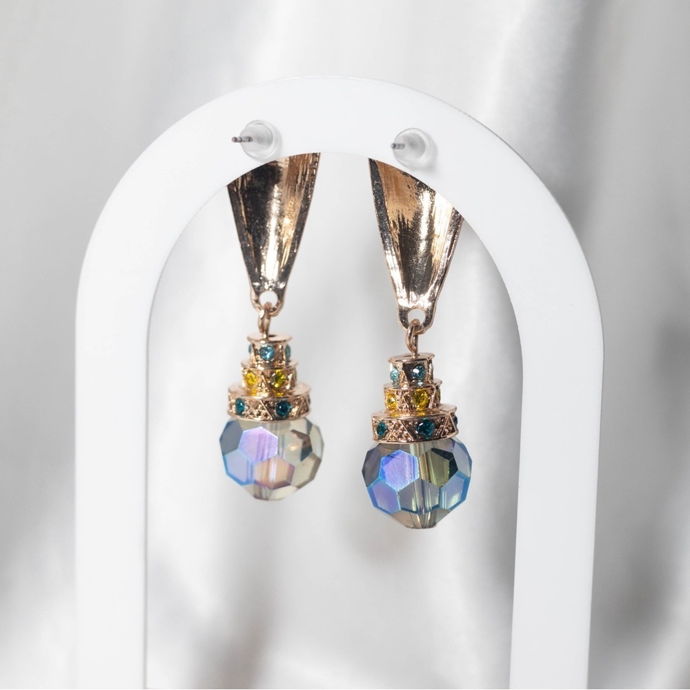 ✨Betsey Johnson Lorel Blue Rhinestone Earrings - Picture 5 of 6
